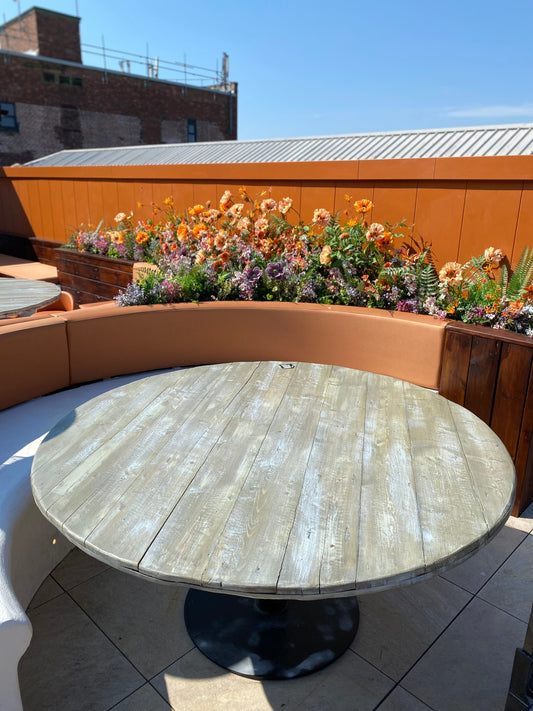 Soaking up the sun at Blackstock Market's new roof terrace!