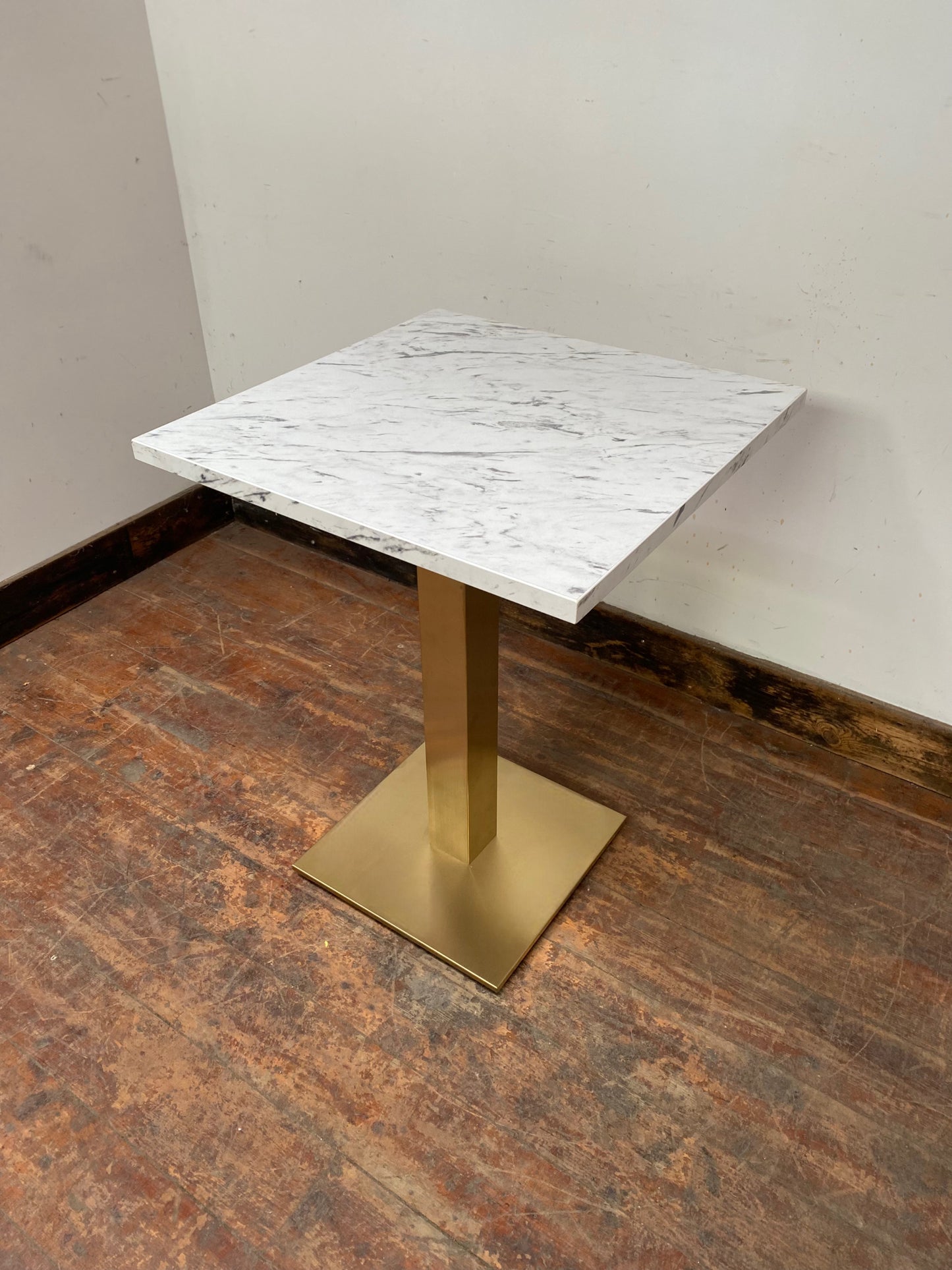 NEW square table base in champagne gold