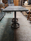 Green Granite Table with Cast Iron Double Podium Base