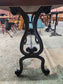 Cast Iron Restaurant Table with Wooden Top