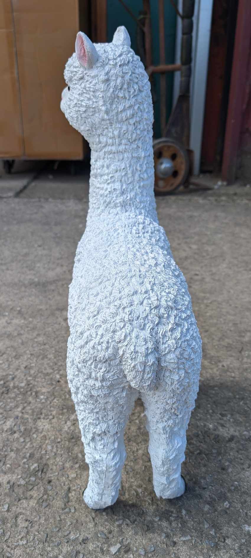 White Alpaca Resin Sculture for Outdoors