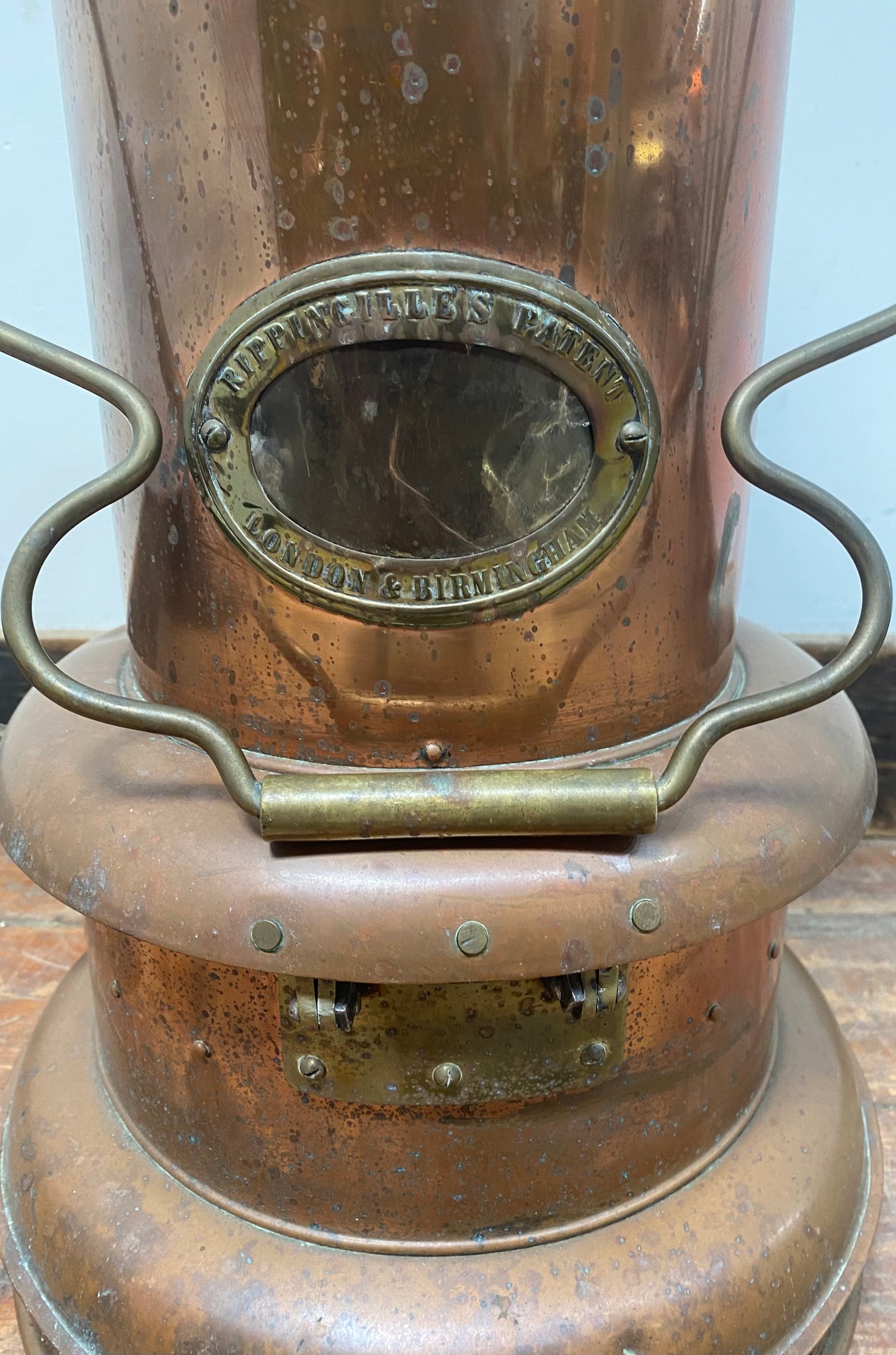RARE antique copper heater from Rippingille's