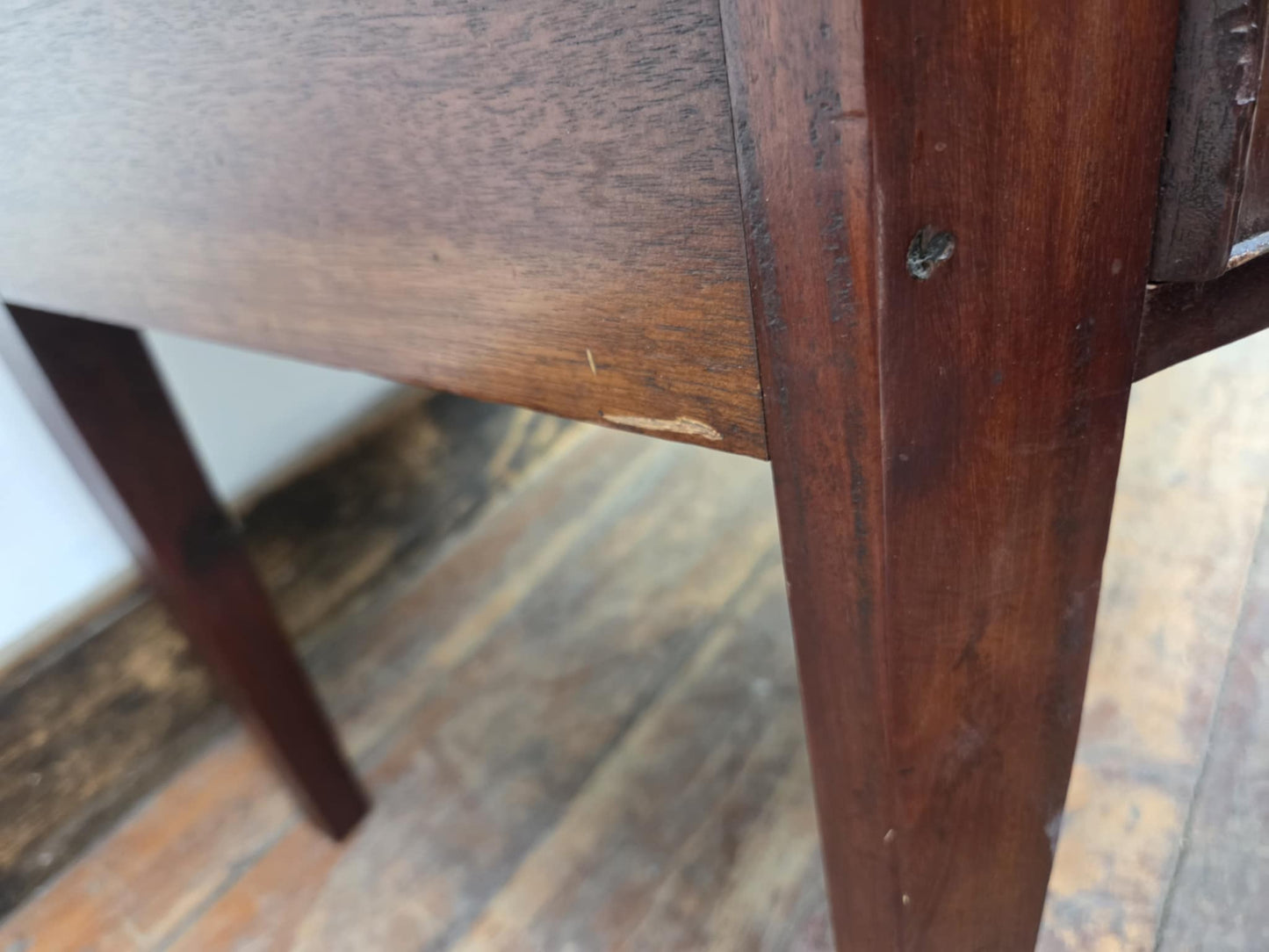 Antique Georgian Mahogany Sideboard with Brass Ring Handles