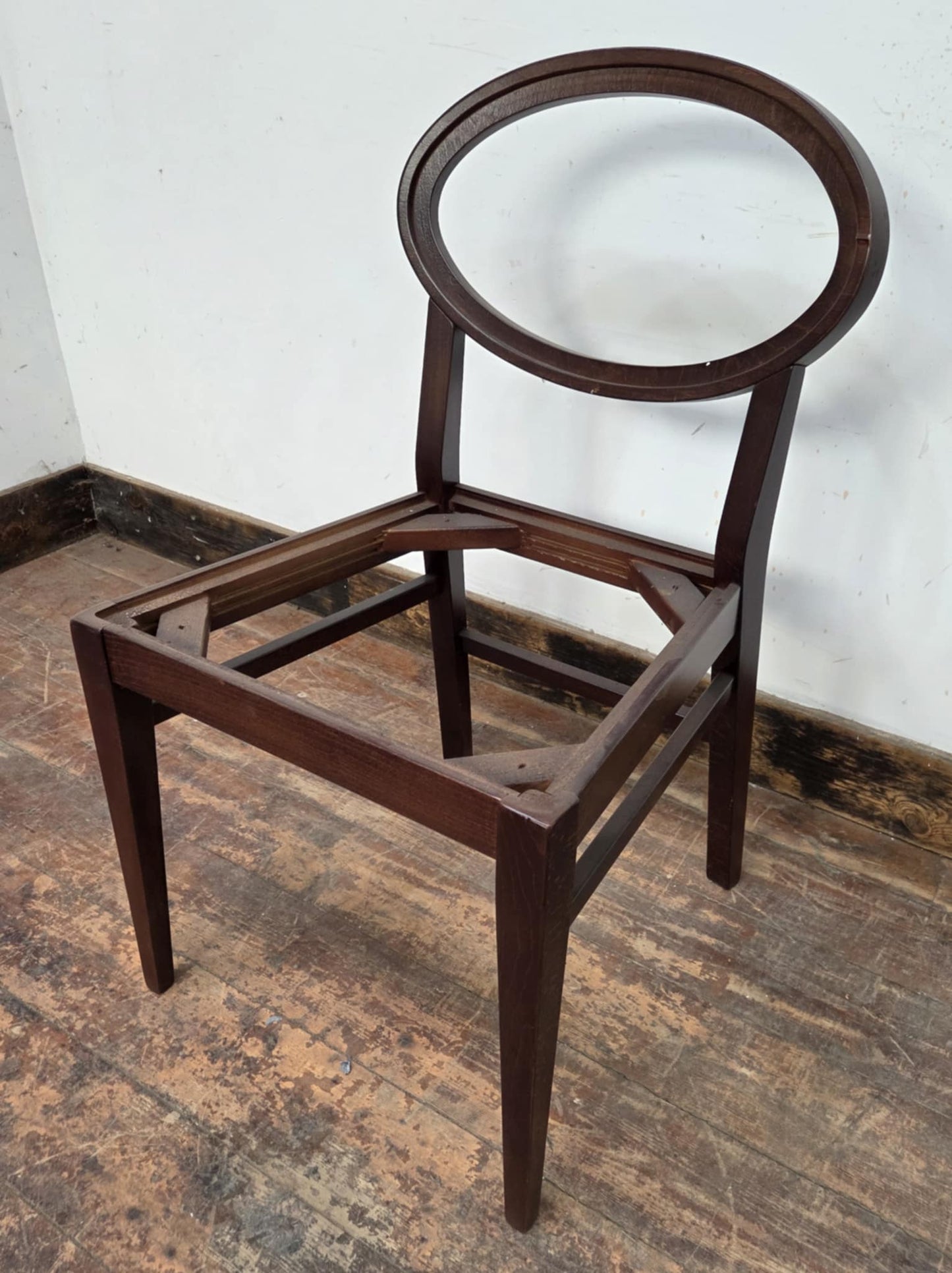 Set of 28 Wooden Spoonback Dining Chair Frames, without Seats or Upholstery