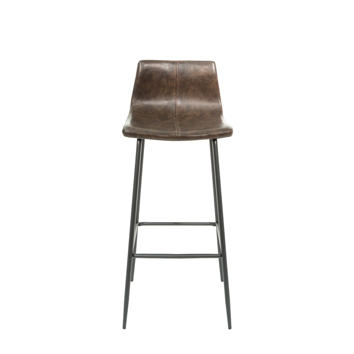 Pair of chestnut brown Barracuda bar stools