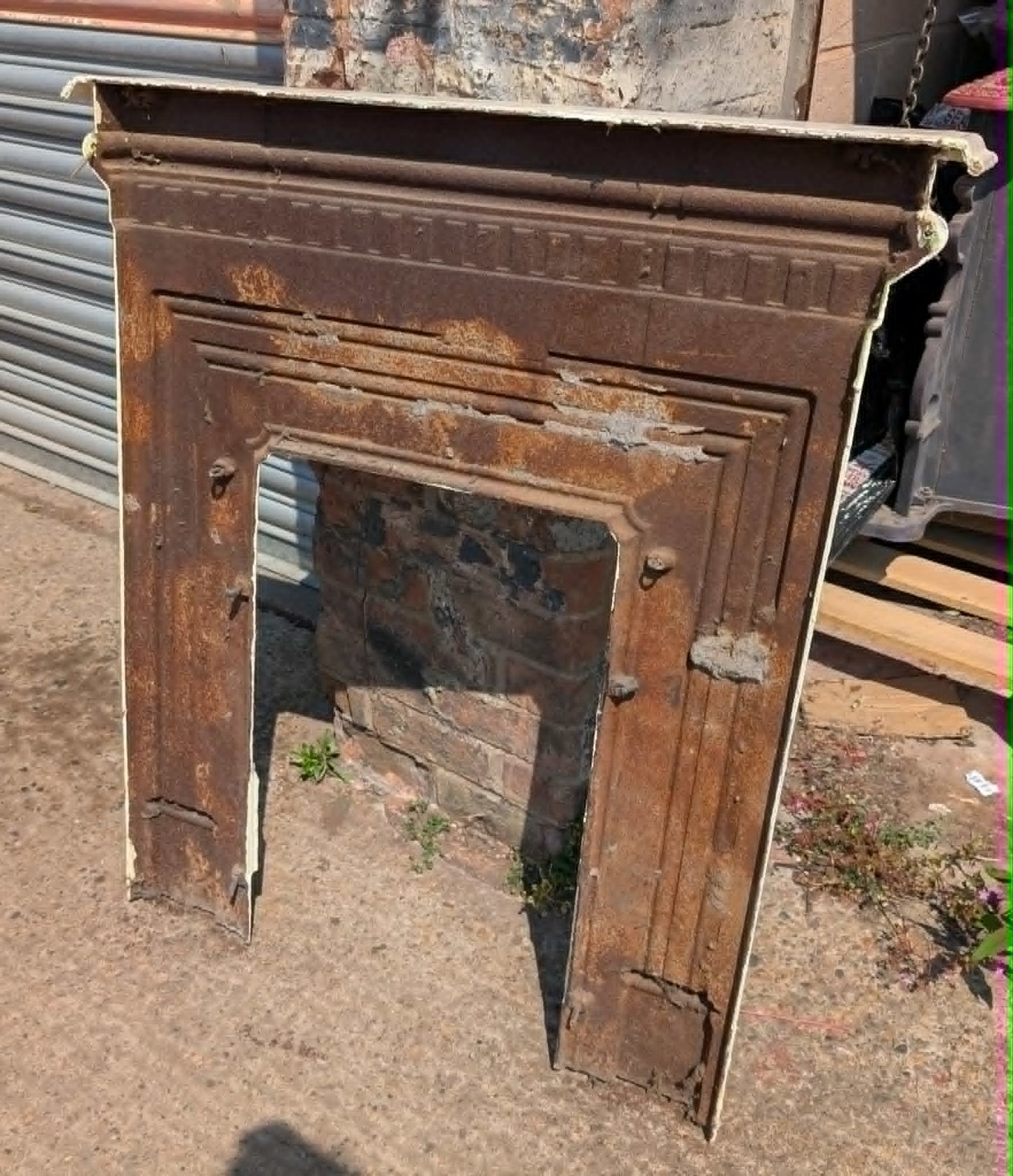 White Cast Iron Fireplace Surround / Mantlepiece