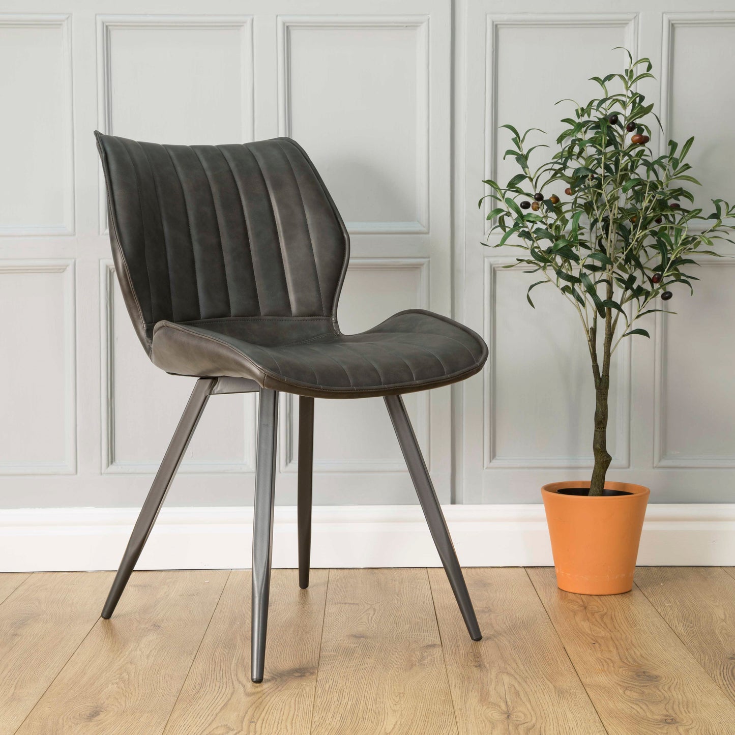 2 Alpha Grey Dining Chairs