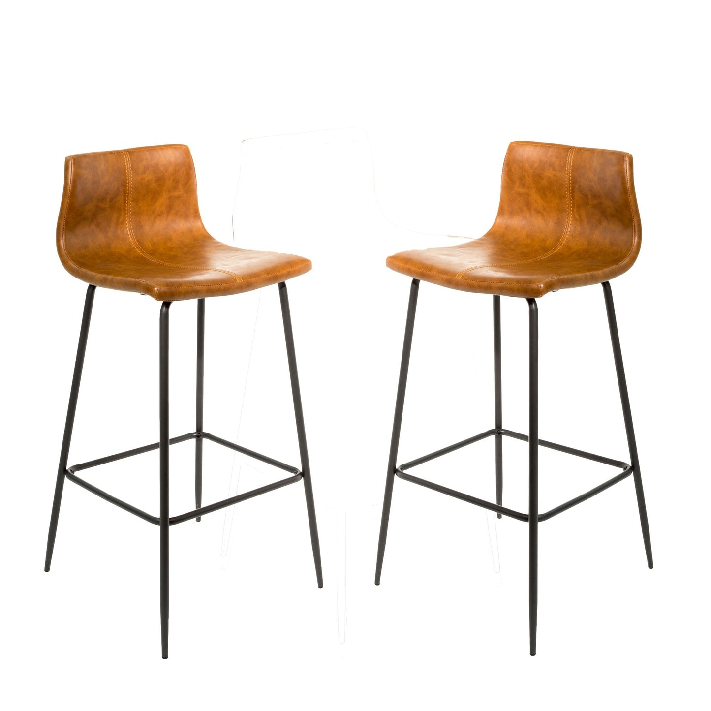 Pair of Barracuda tan bar stools