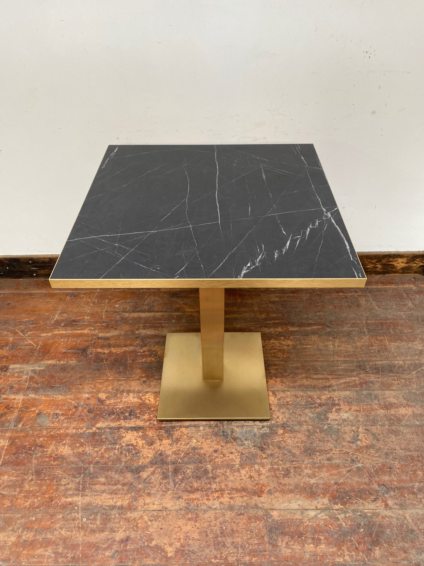 NEW square table base in champagne gold