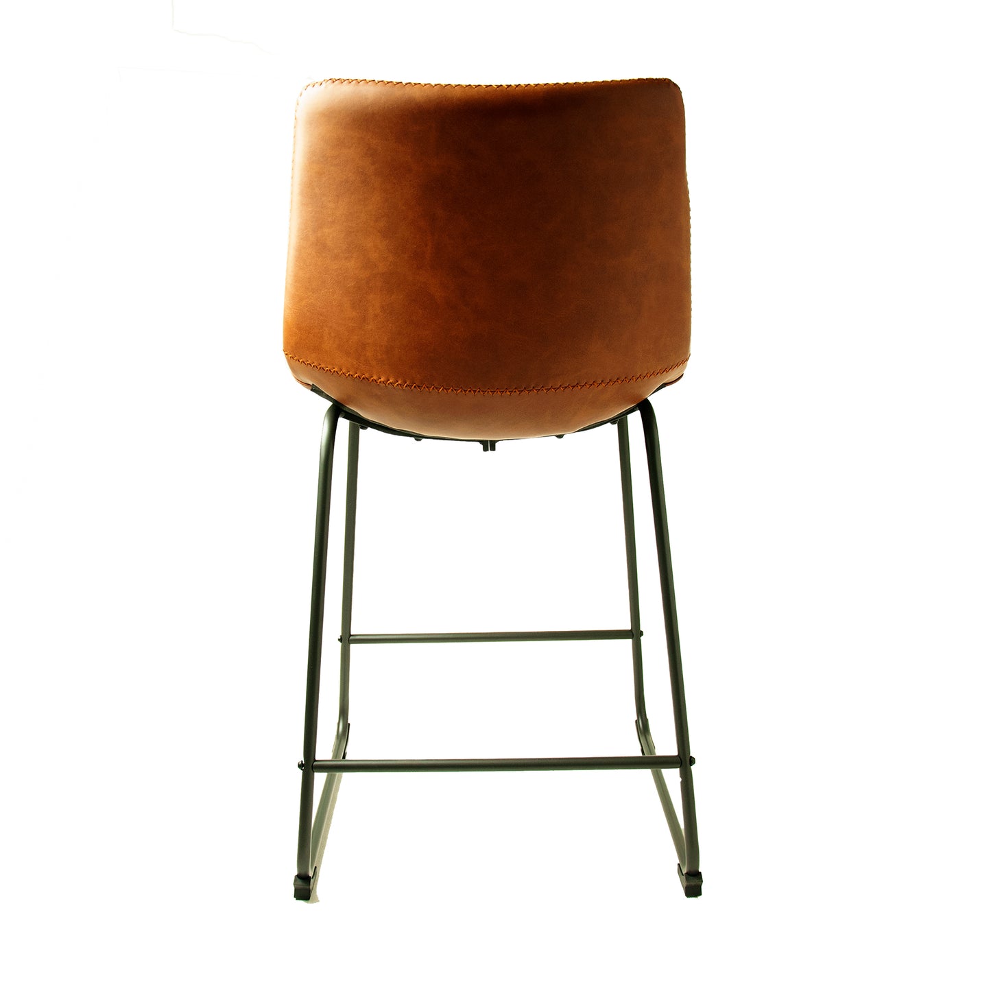 Pair of Cooper Tan Vegan Counter Stools