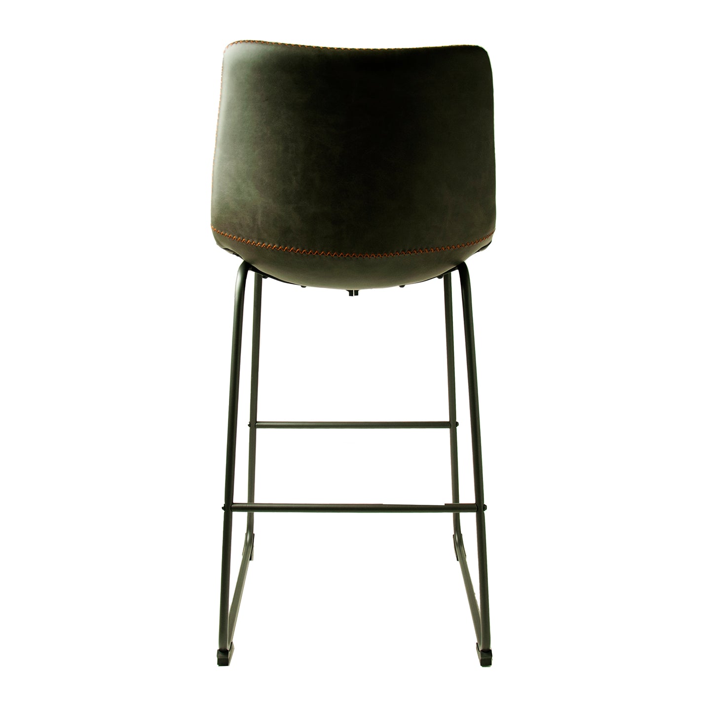 Pair of Grey Vegan Leather Bar Stools