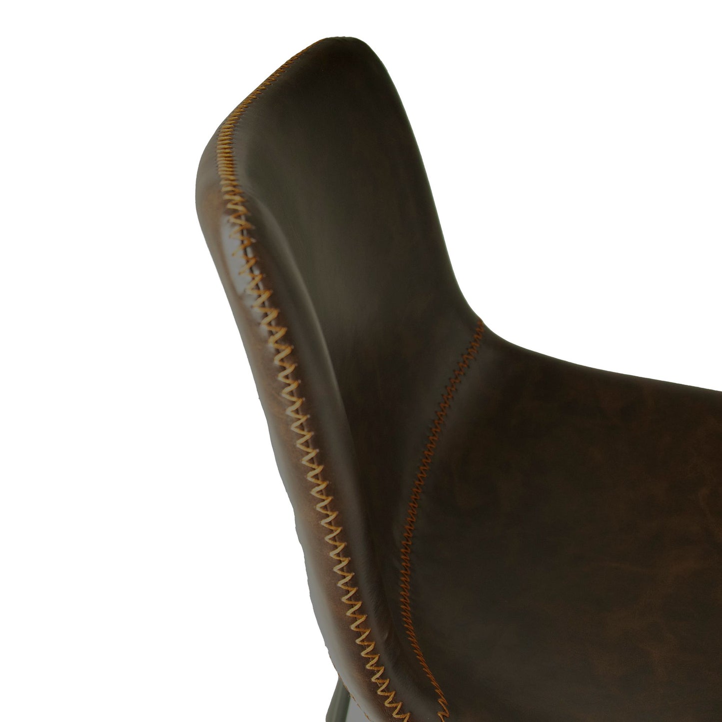 Pair of Chestnut Cooper Vegan Leather Bar Stools