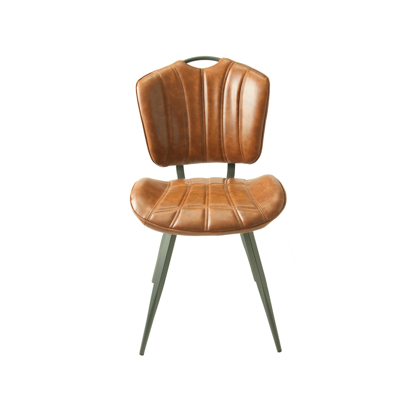 Healey Tan Vegan Leather Dining Chairs