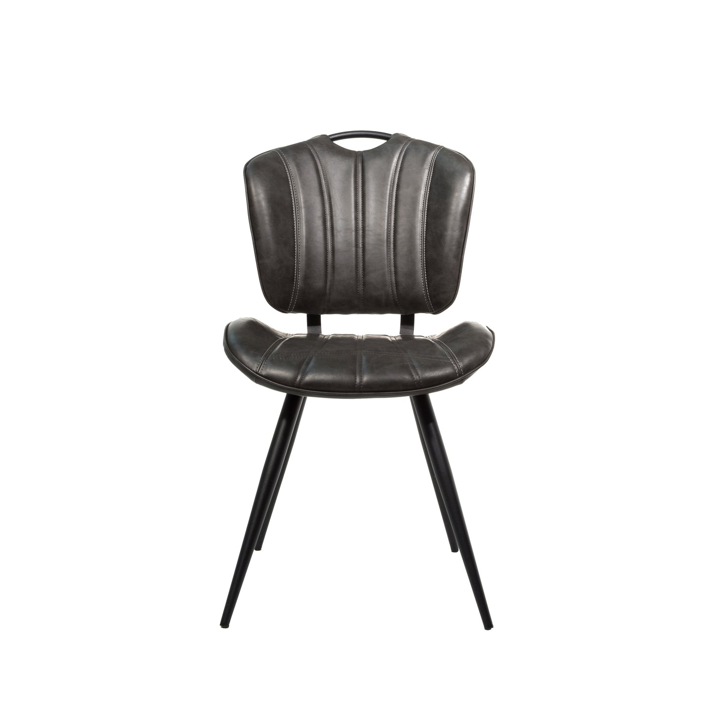 Healey Grey Vegan Leather Dining Chairs