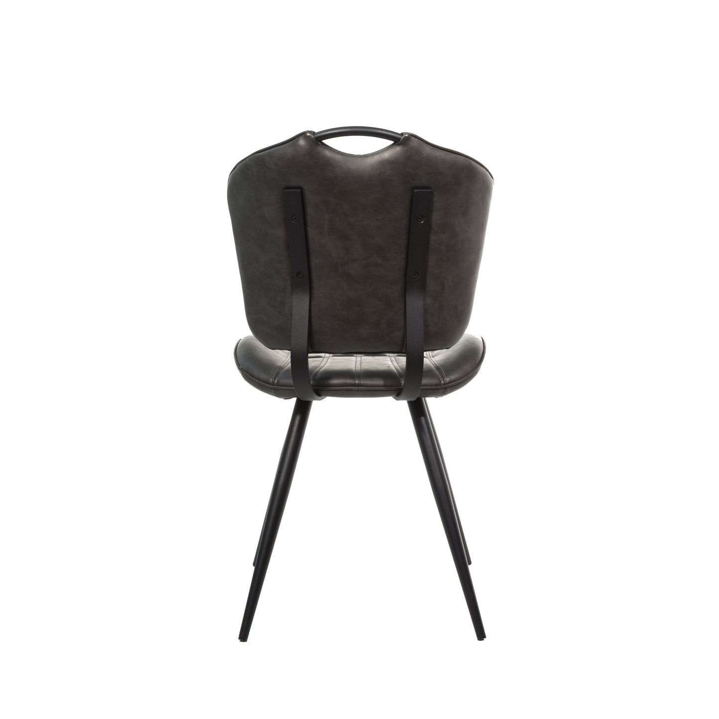 Healey Grey Vegan Leather Dining Chairs