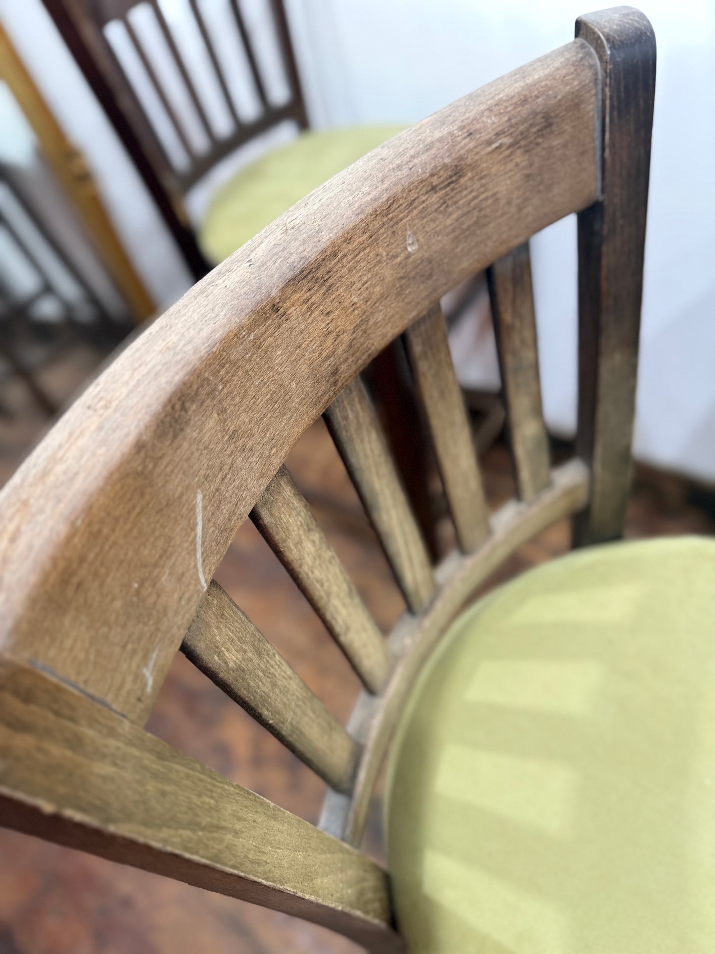Set of 7 Solid Wood Bar Stools Kitchen Breakfast Bar Chairs Pub Café Seating