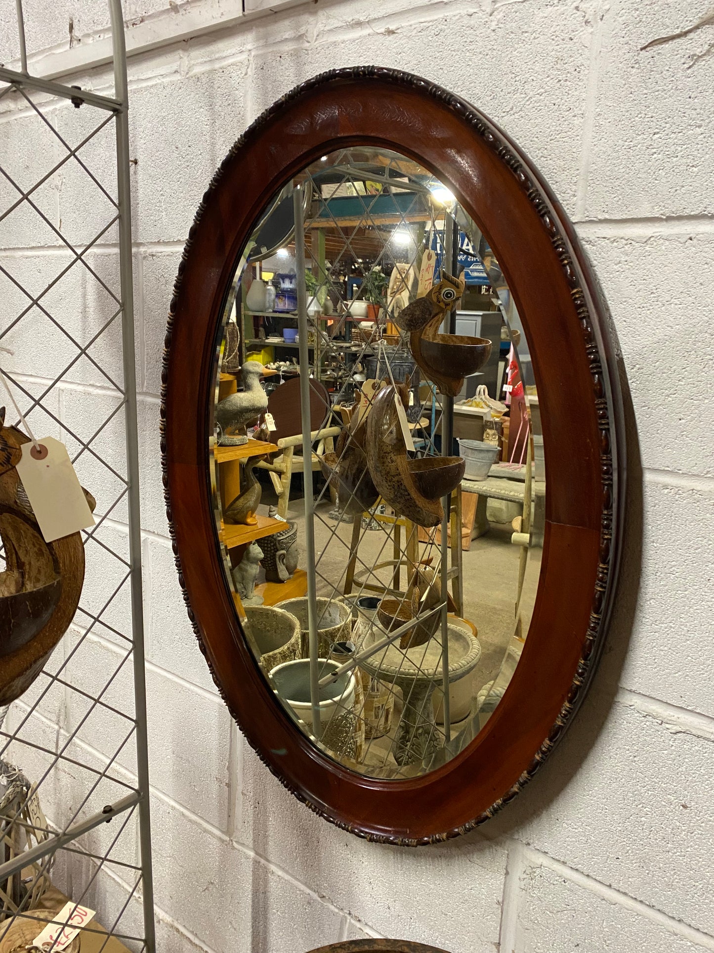 Edwardian Oval Mirror