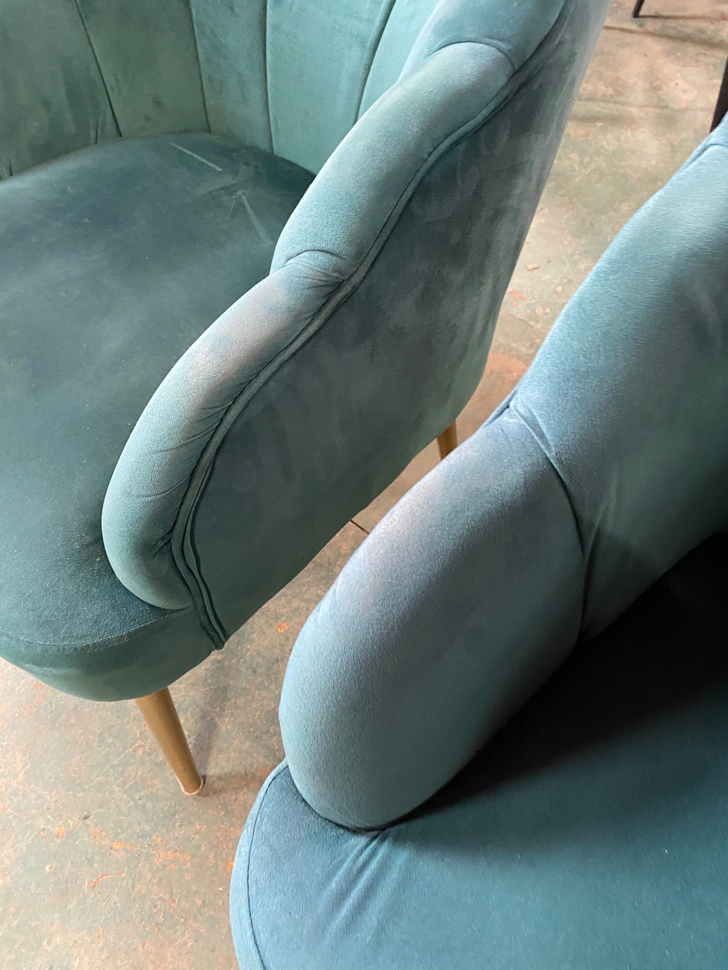 Pair of Green Shellback Chairs