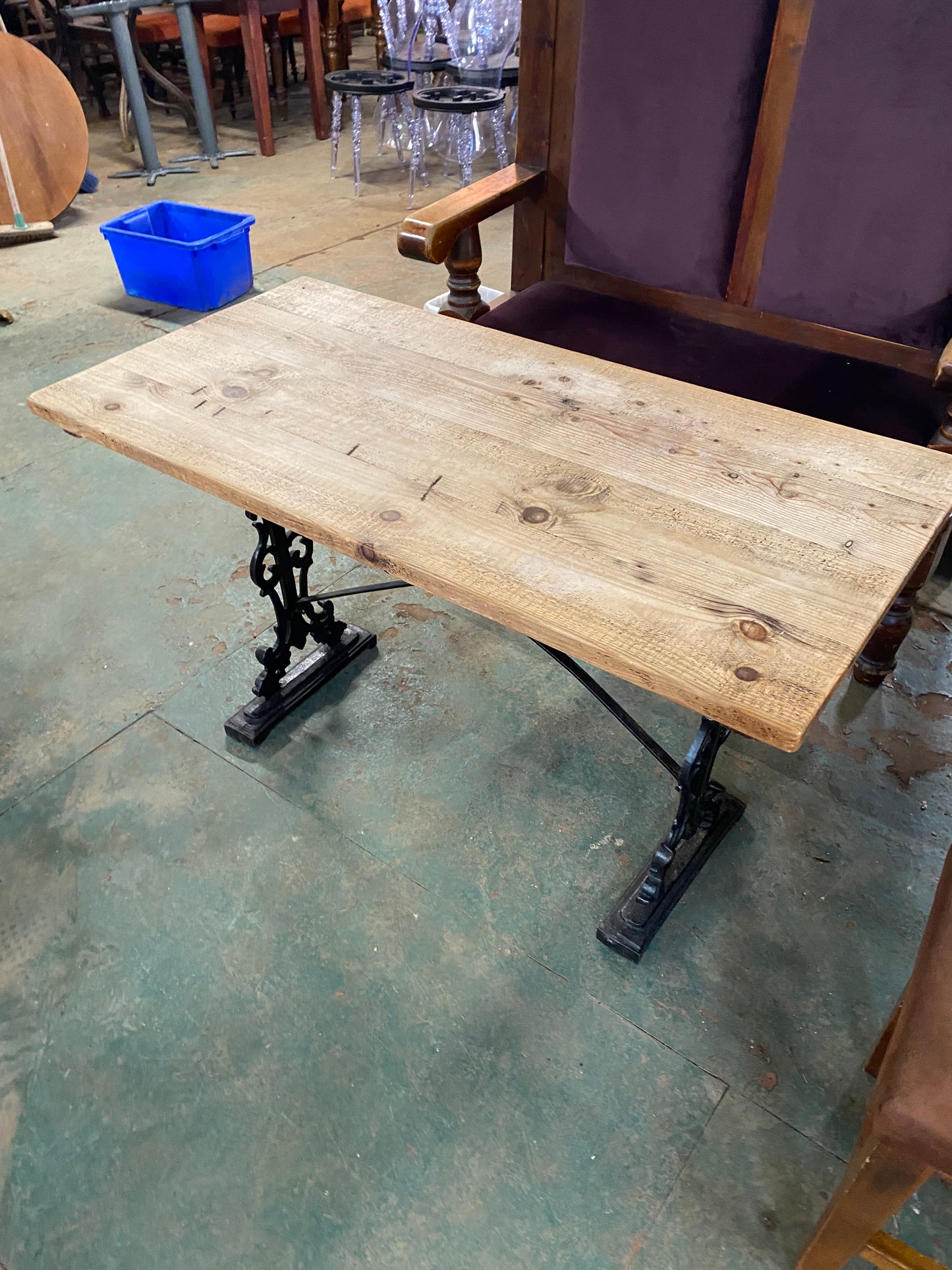 Handmade cast table