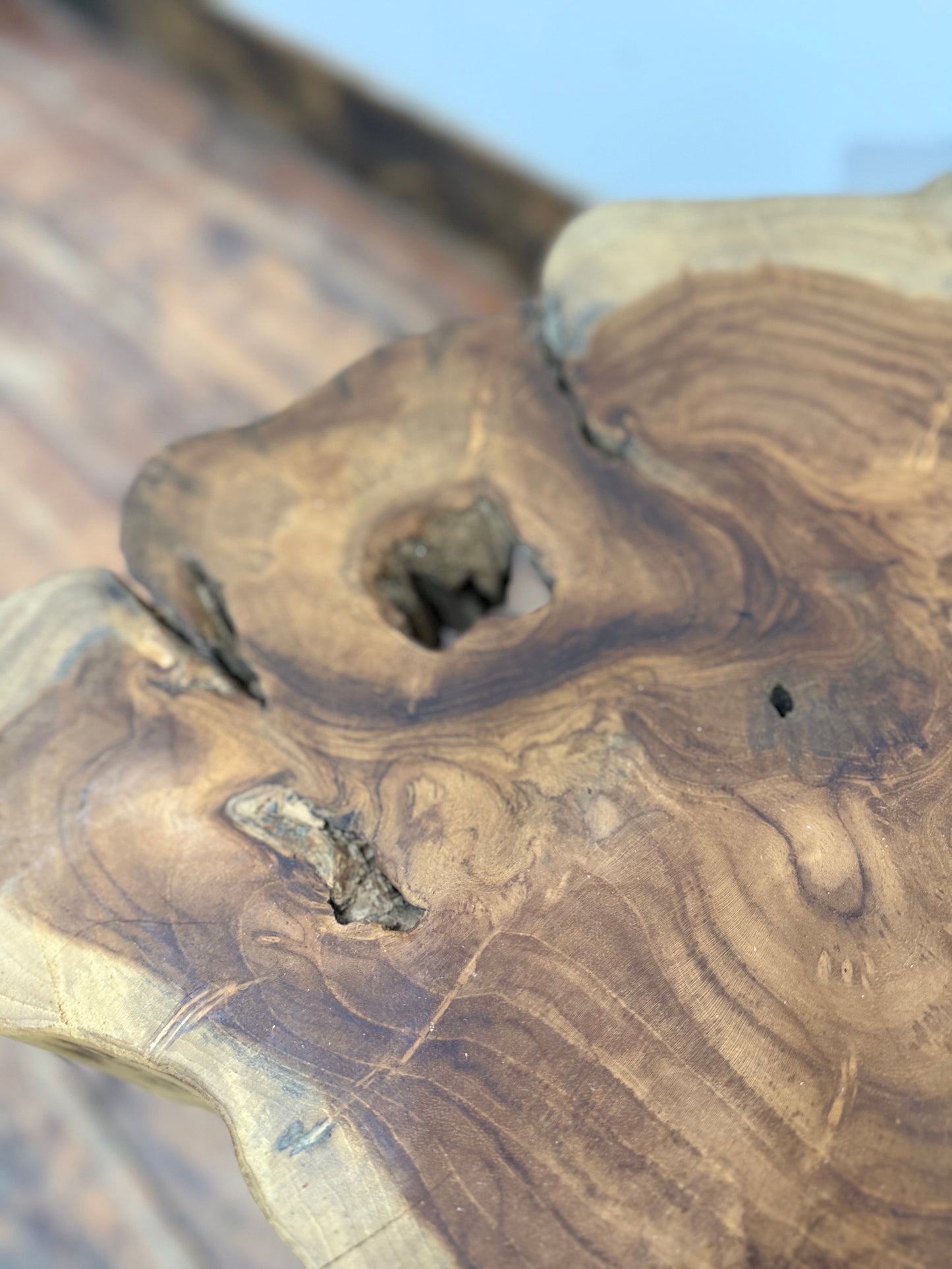 Root Wood Mini Mushroom Stool – Rustic Natural Wooden