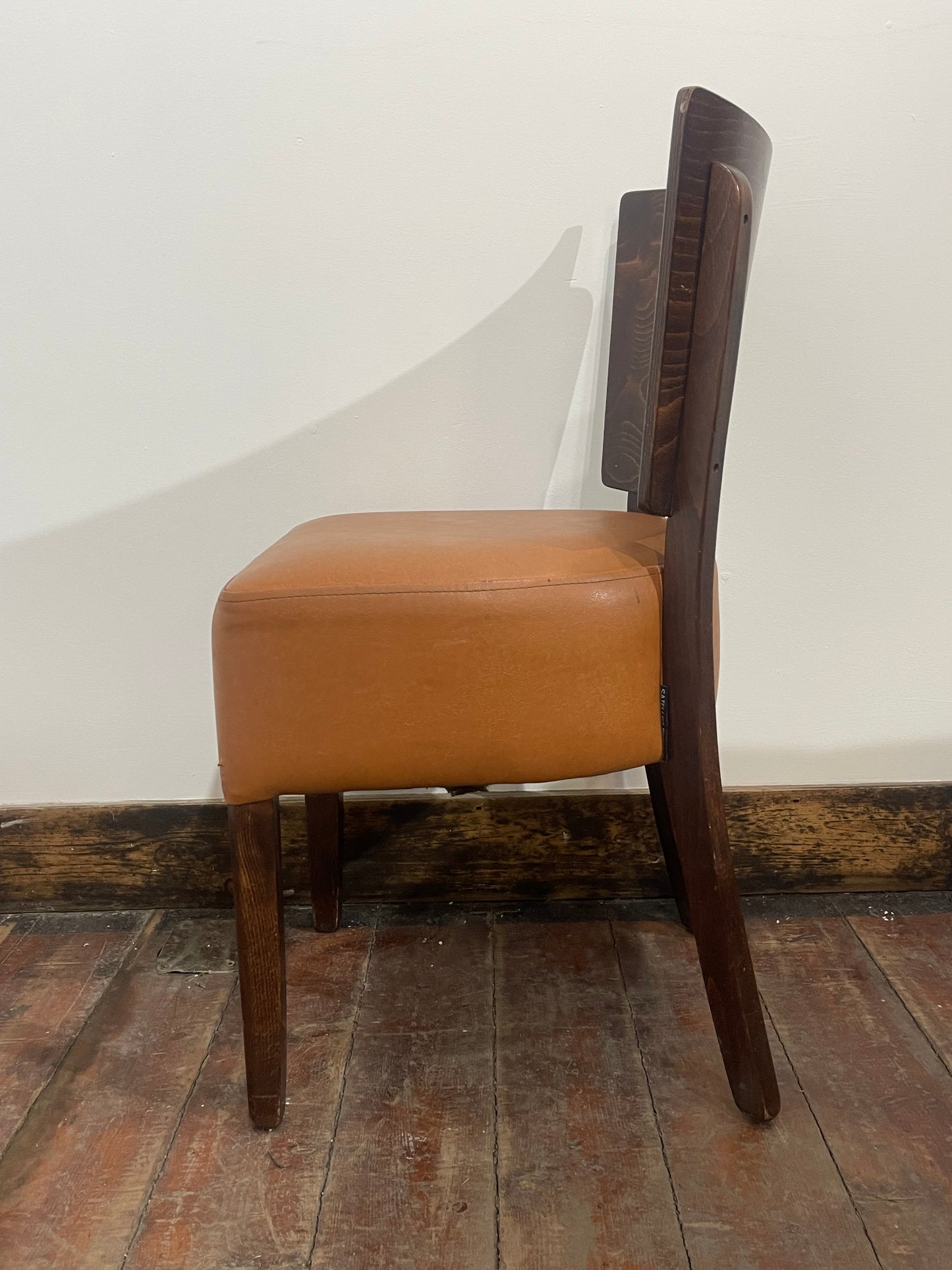 17 Tan Faux Leather Dining/ Pub Chairs / Oak Style Frames