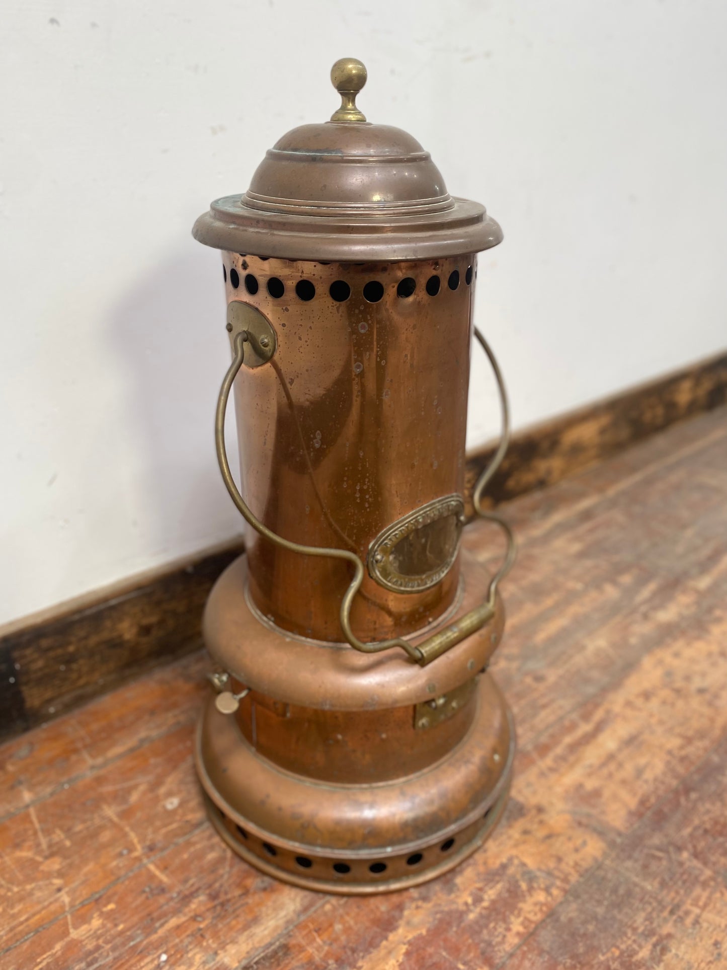 RARE antique copper heater from Rippingille's