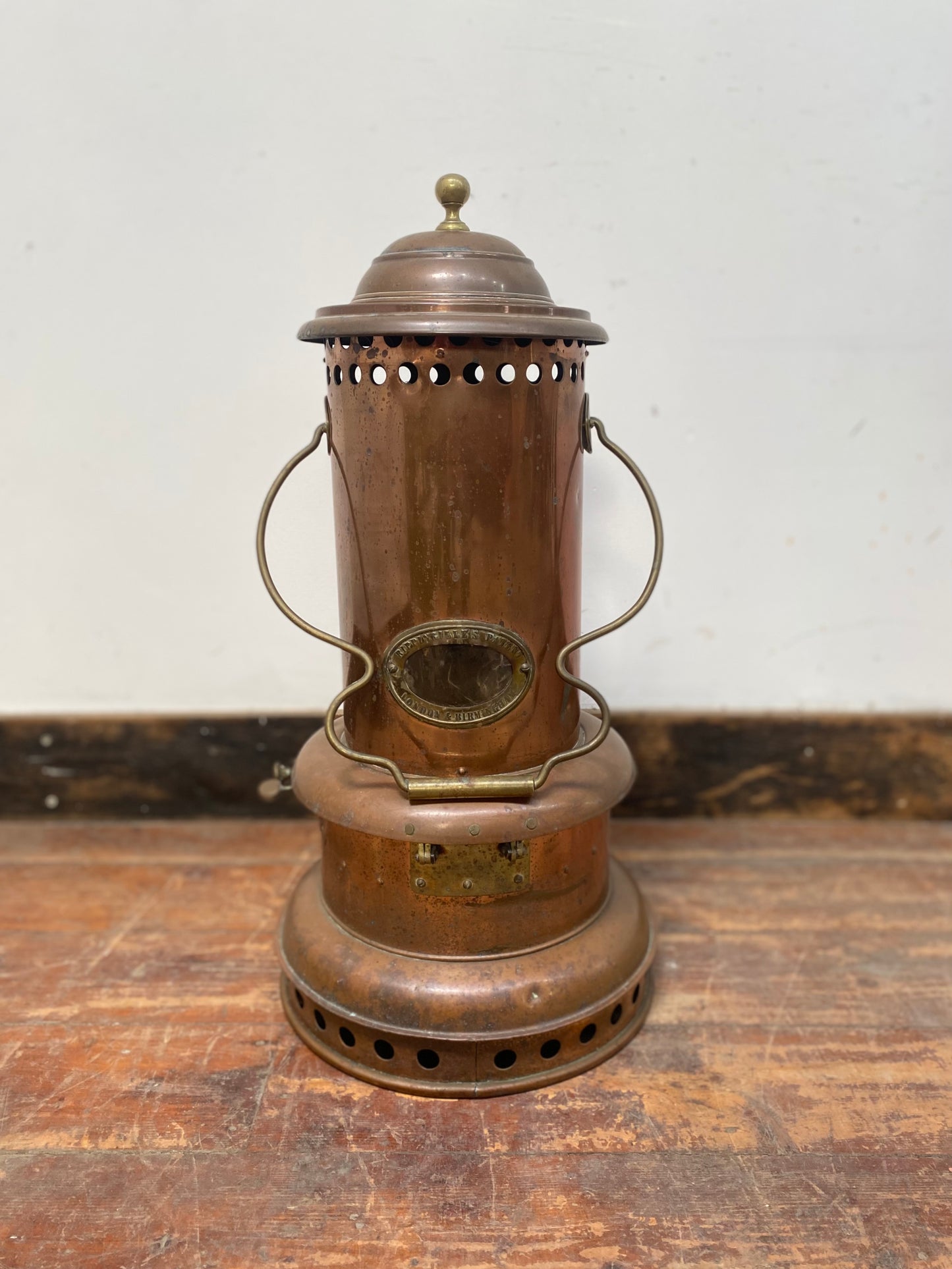 RARE antique copper heater from Rippingille's