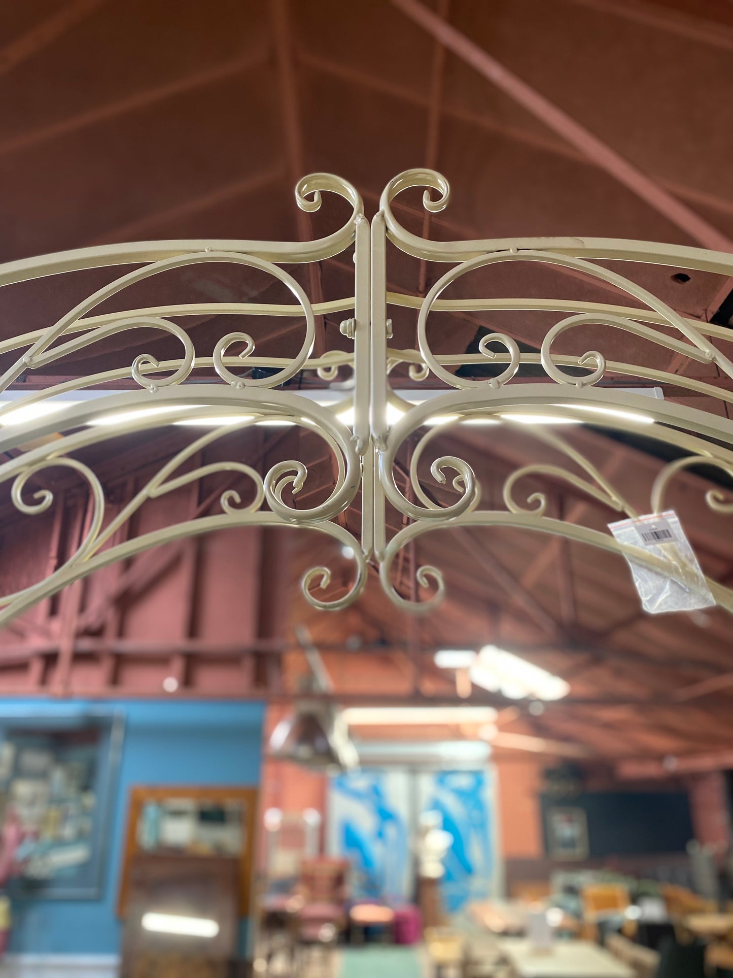 Ornate metal garden arch