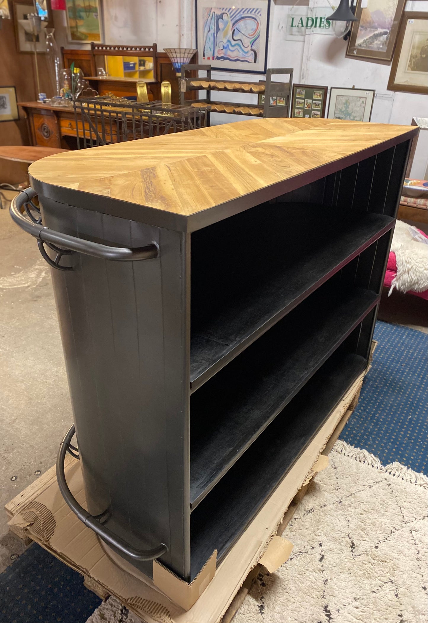Industrial style bar unit