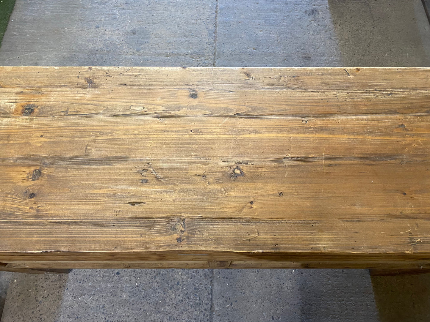 Vintage style rustic 'Butcher's block' wooden unit