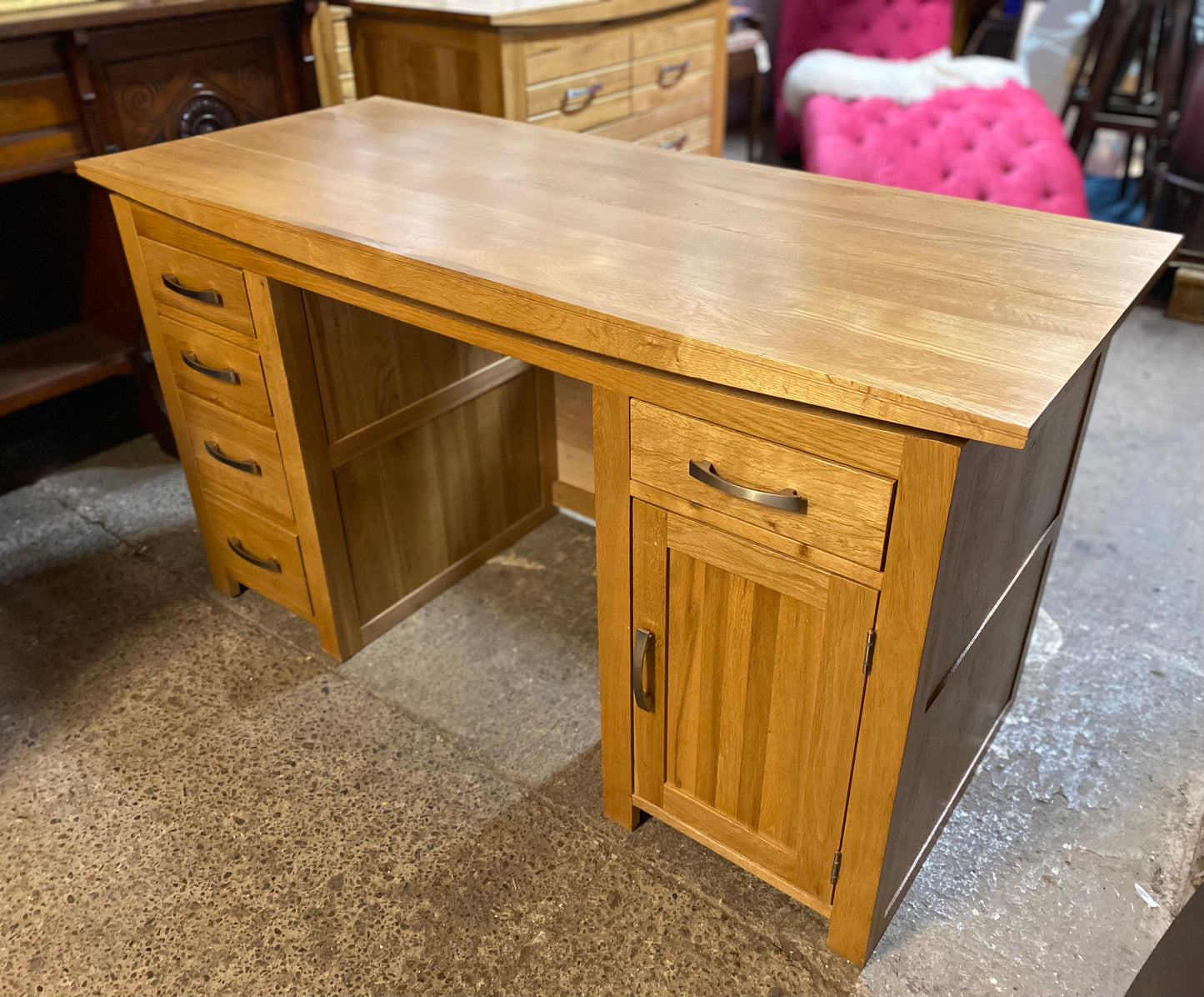 Solid wood desk ex-Oak Furniture Land