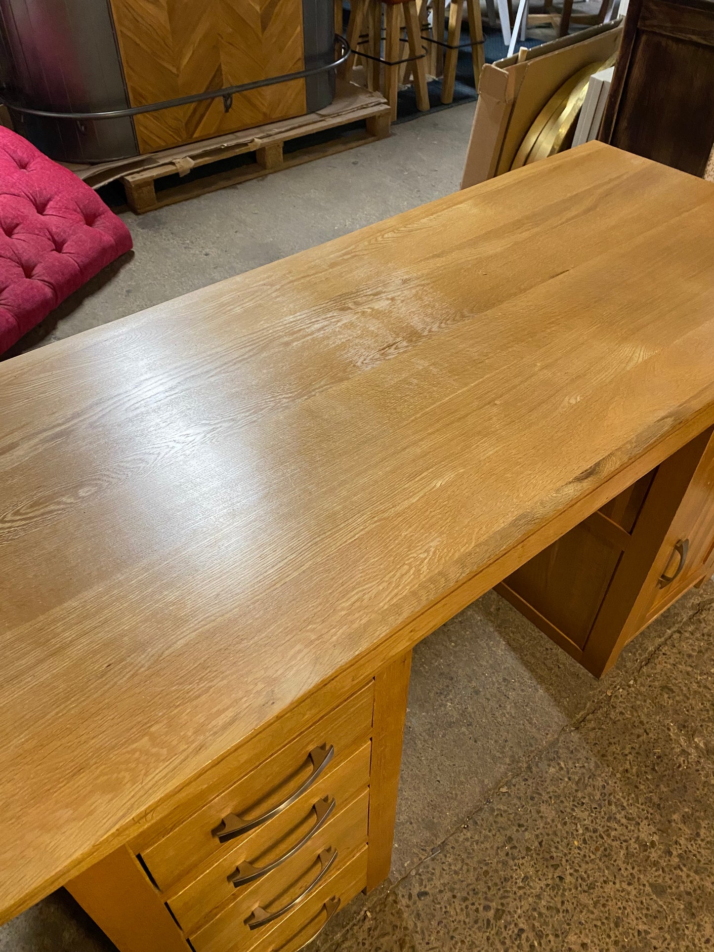 Solid wood desk ex-Oak Furniture Land