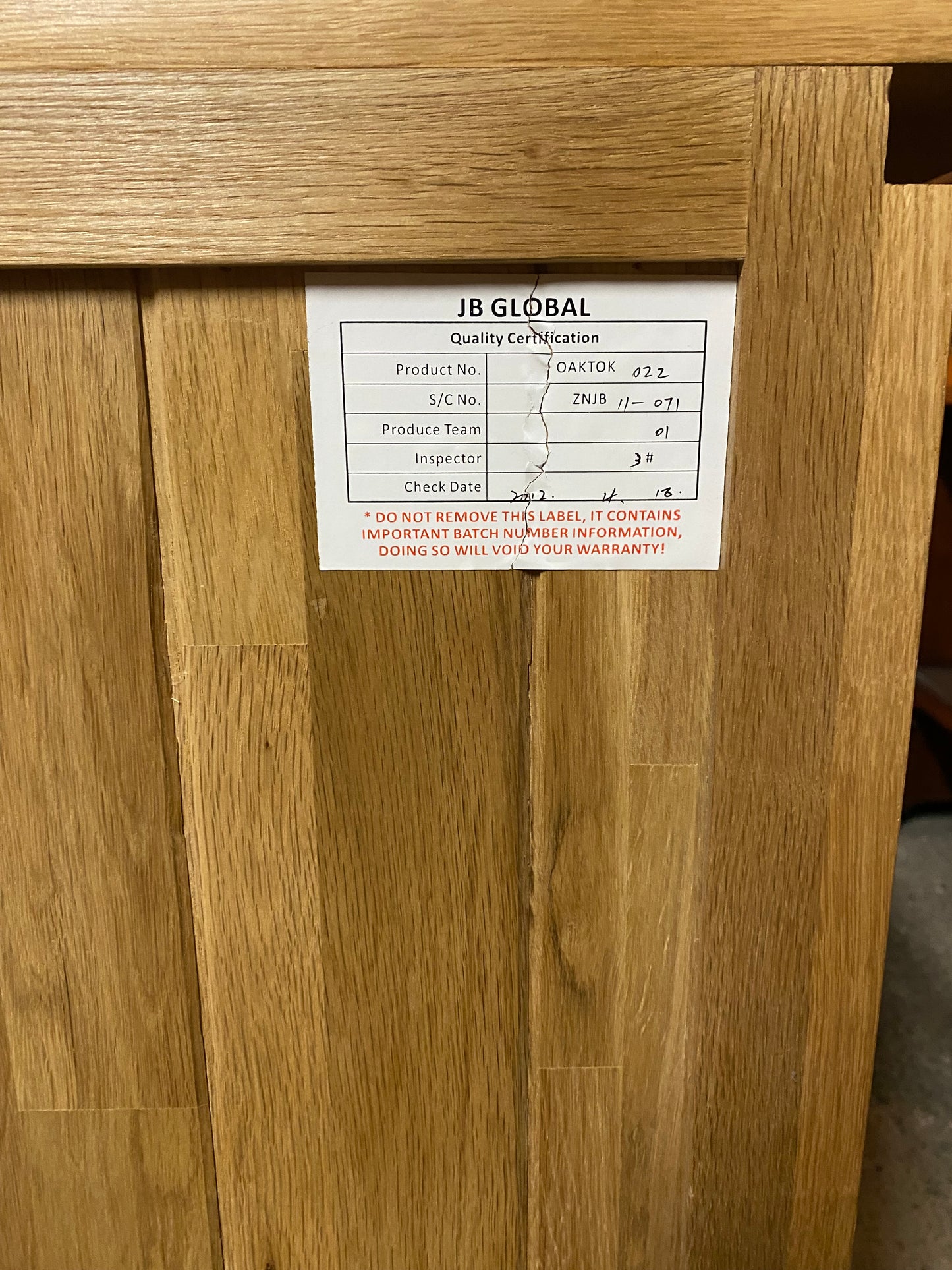 Solid wood desk ex-Oak Furniture Land