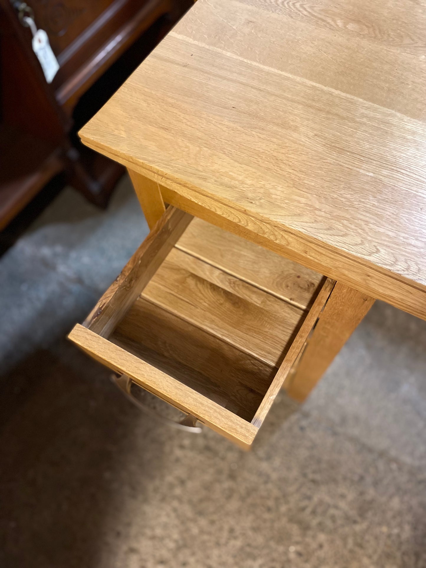 Solid wood desk ex-Oak Furniture Land