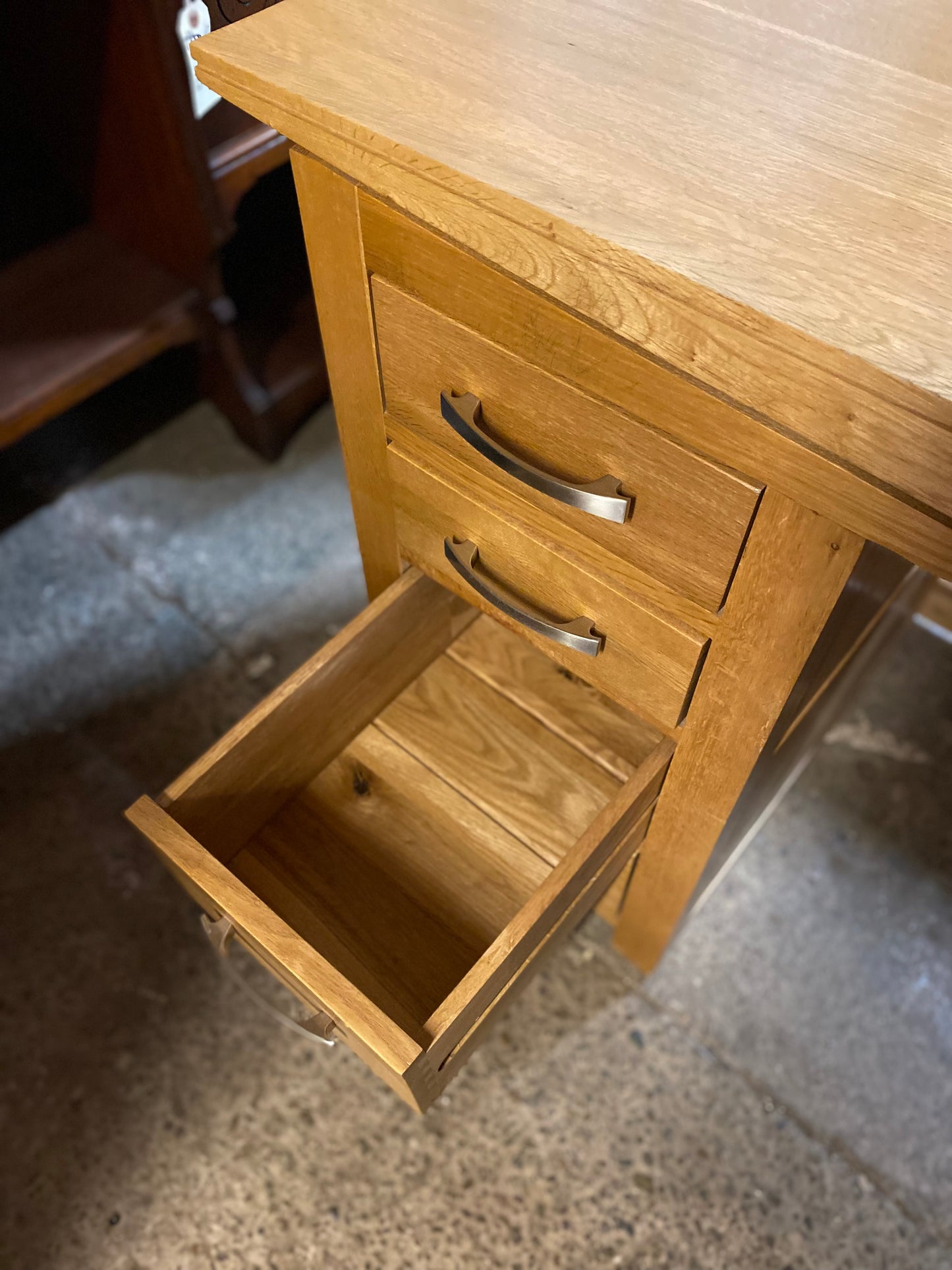 Solid wood desk ex-Oak Furniture Land