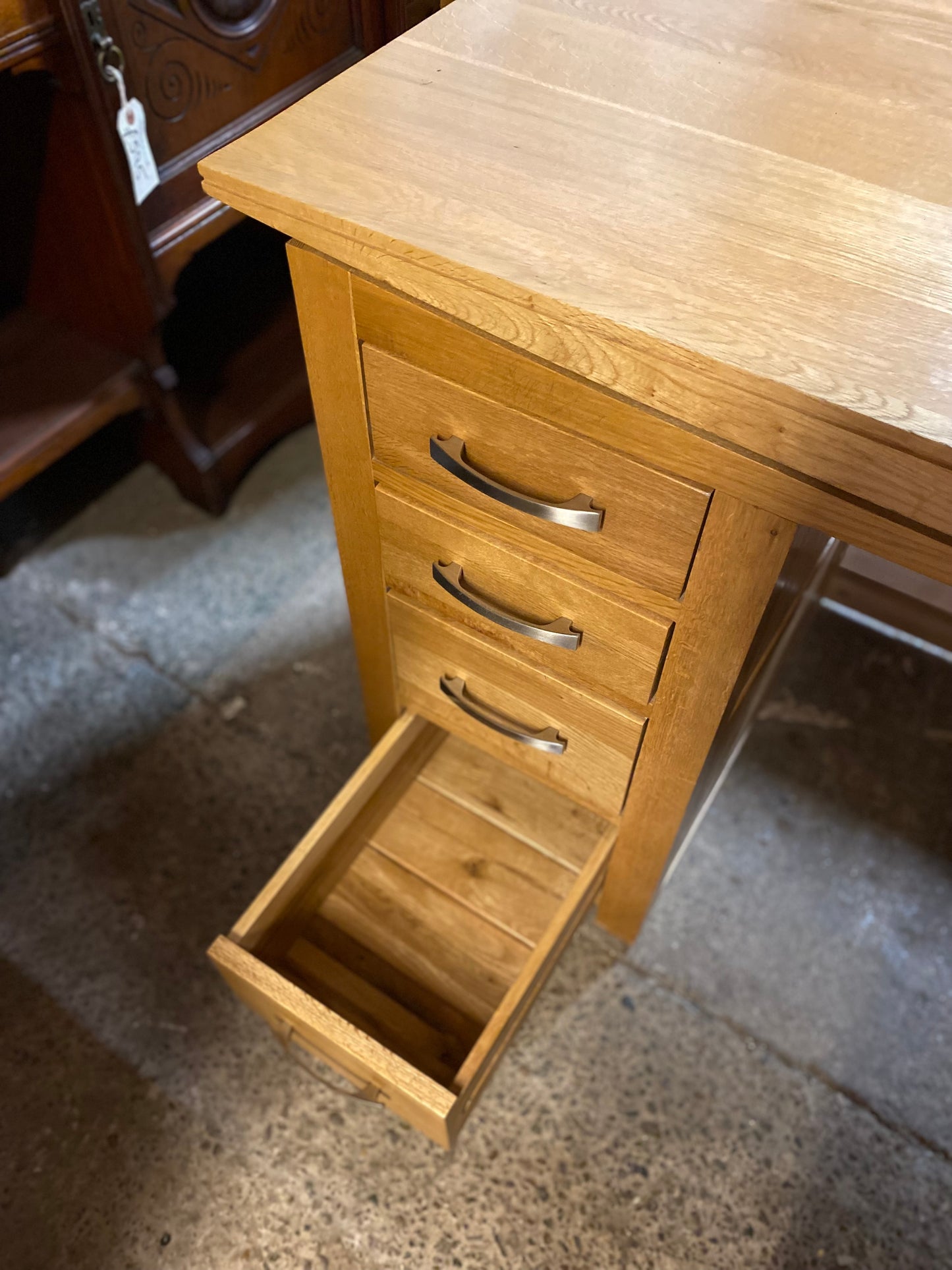 Solid wood desk ex-Oak Furniture Land