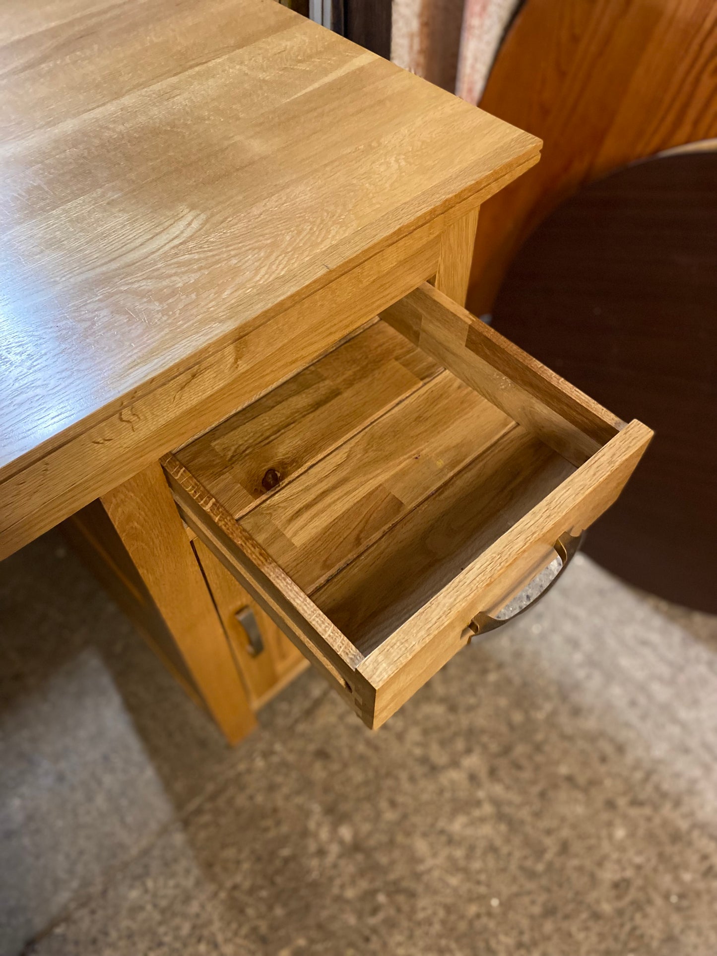 Solid wood desk ex-Oak Furniture Land