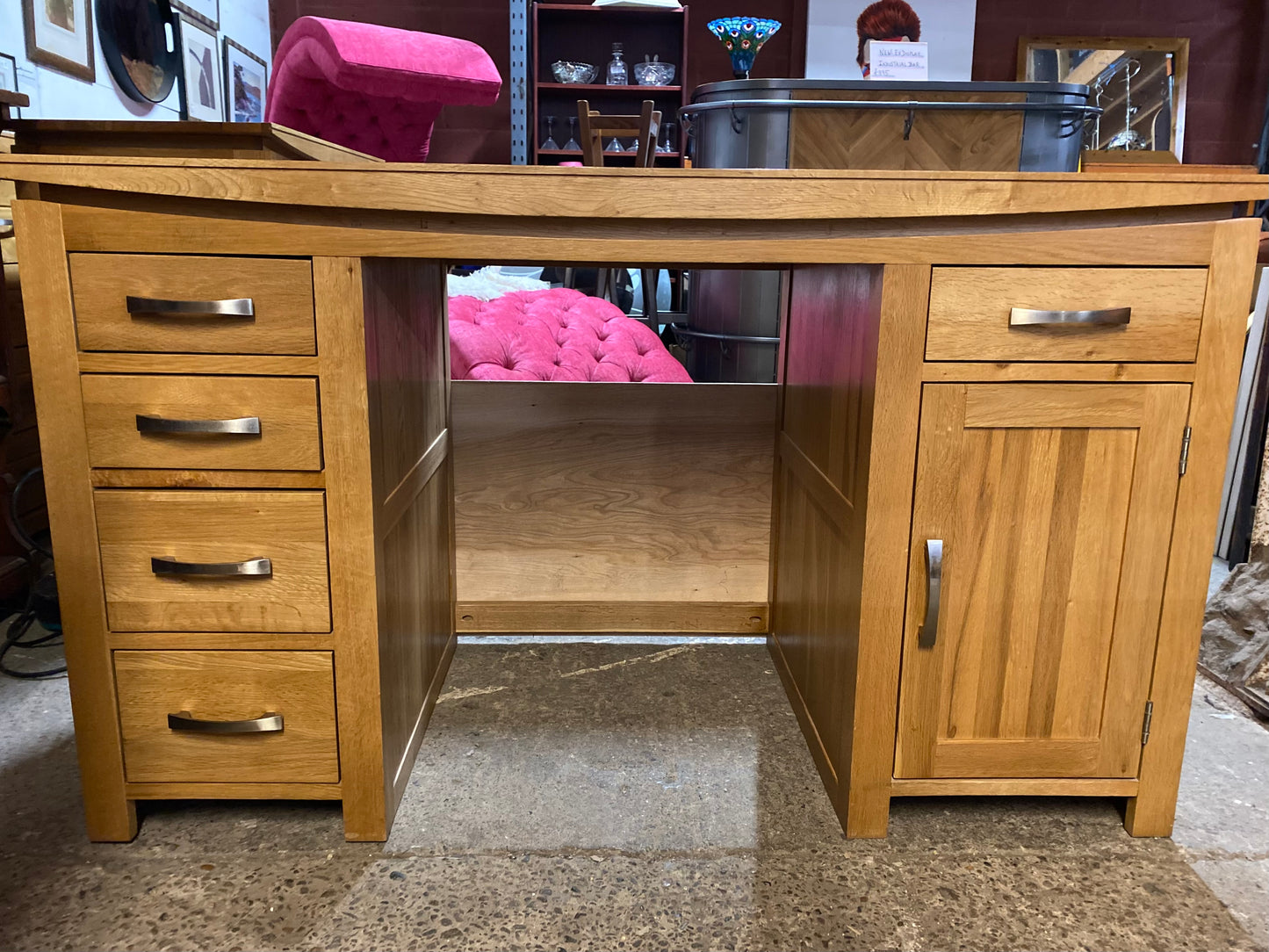 Solid wood desk ex-Oak Furniture Land