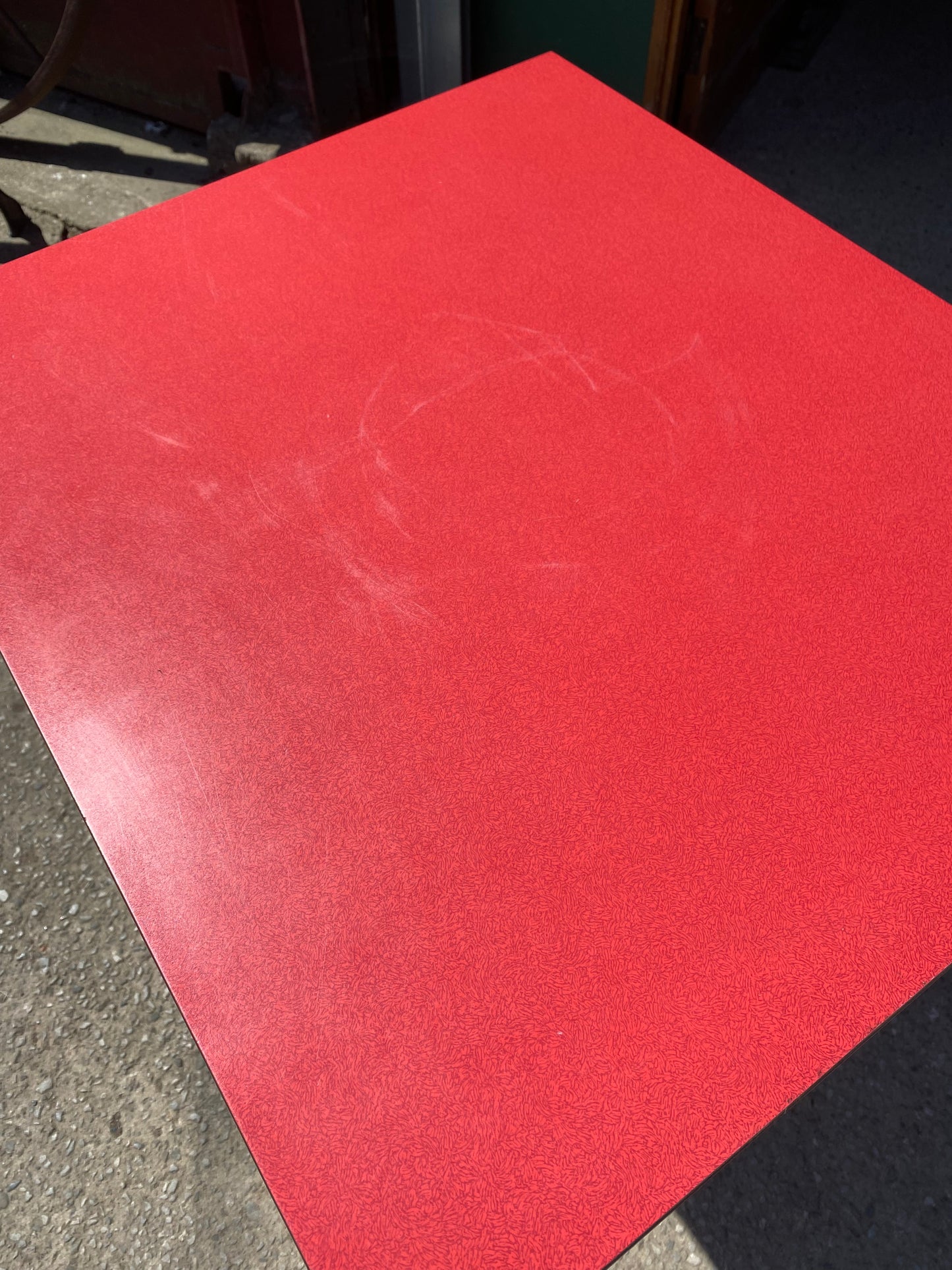 1960s extending red formica table