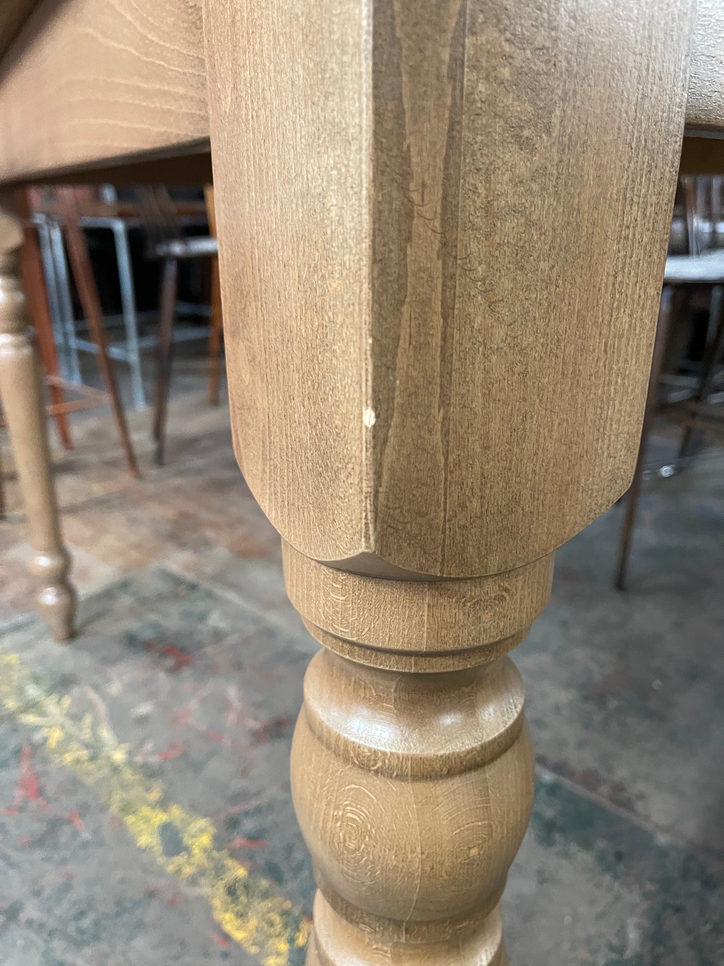 Rectangular poseur table with brass stud detail