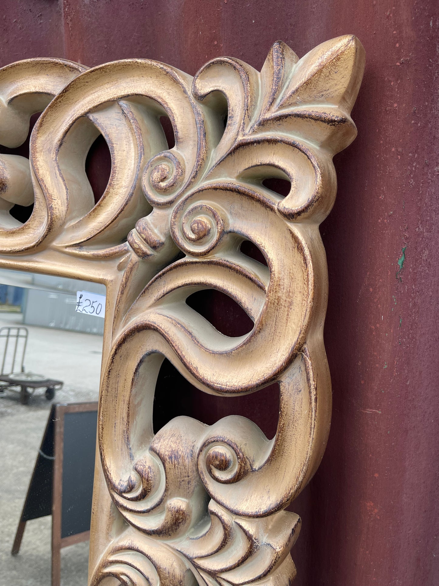 Ornate Gold Baroque Style Resin Wall Mirror – Large Decorative Rococo Mirror