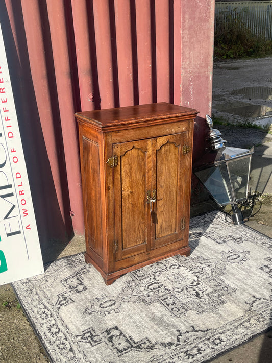 Antique Victorian Wooden Cabinet Cupboard c.1880–1900 Brass Hardware