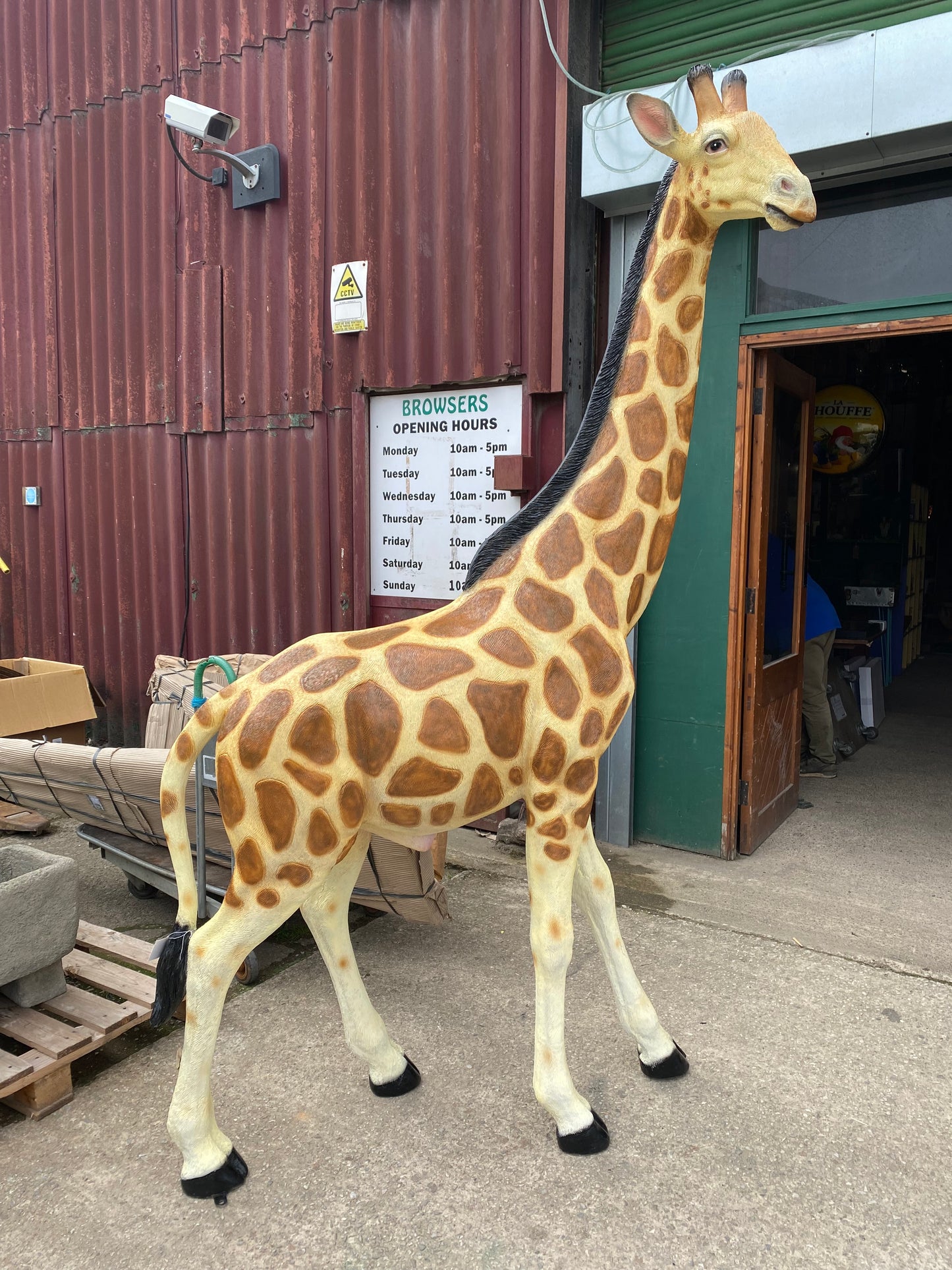 2.2m realistic Giraffe statue figure