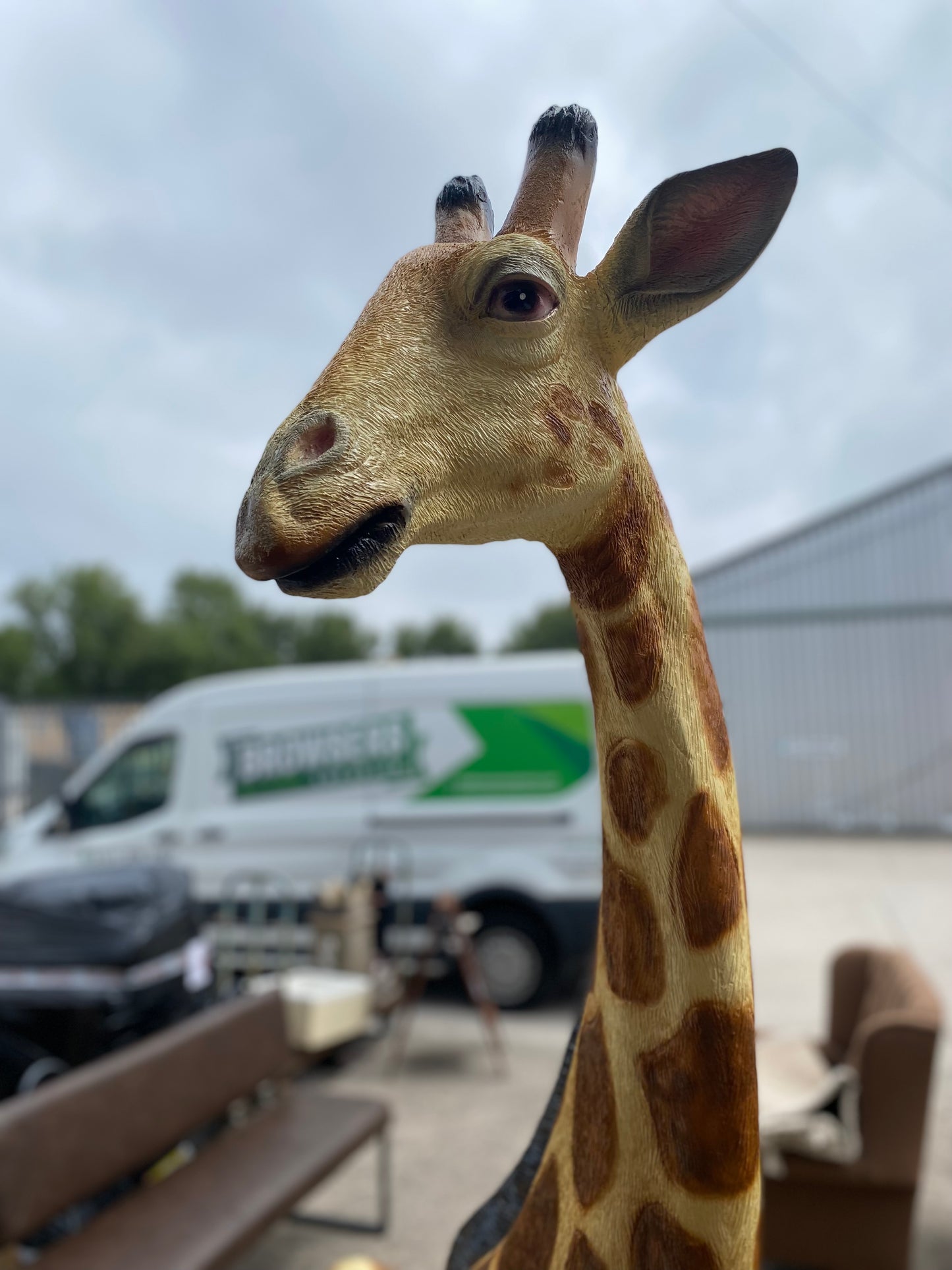 2.2m realistic Giraffe statue figure