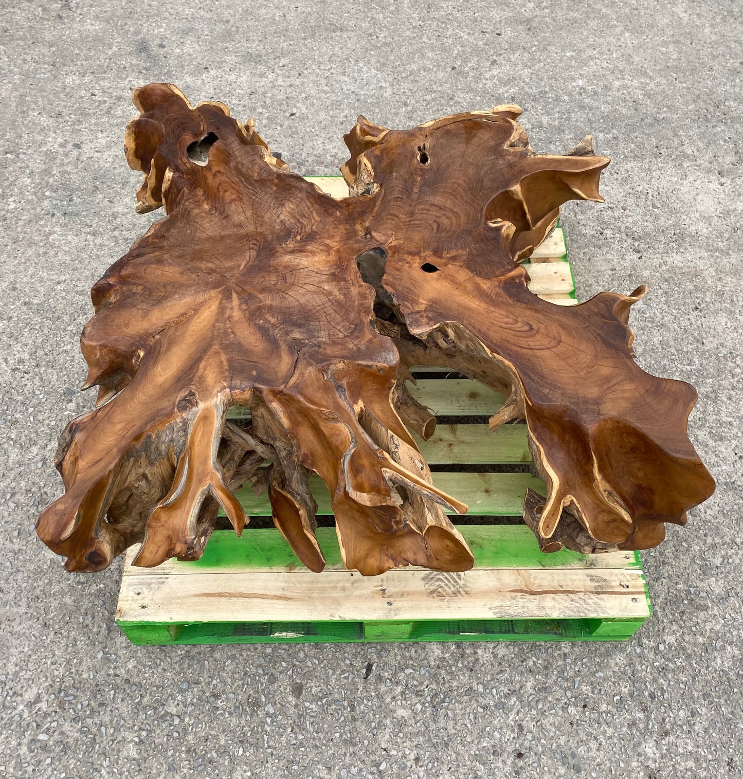 Square root wood coffee table