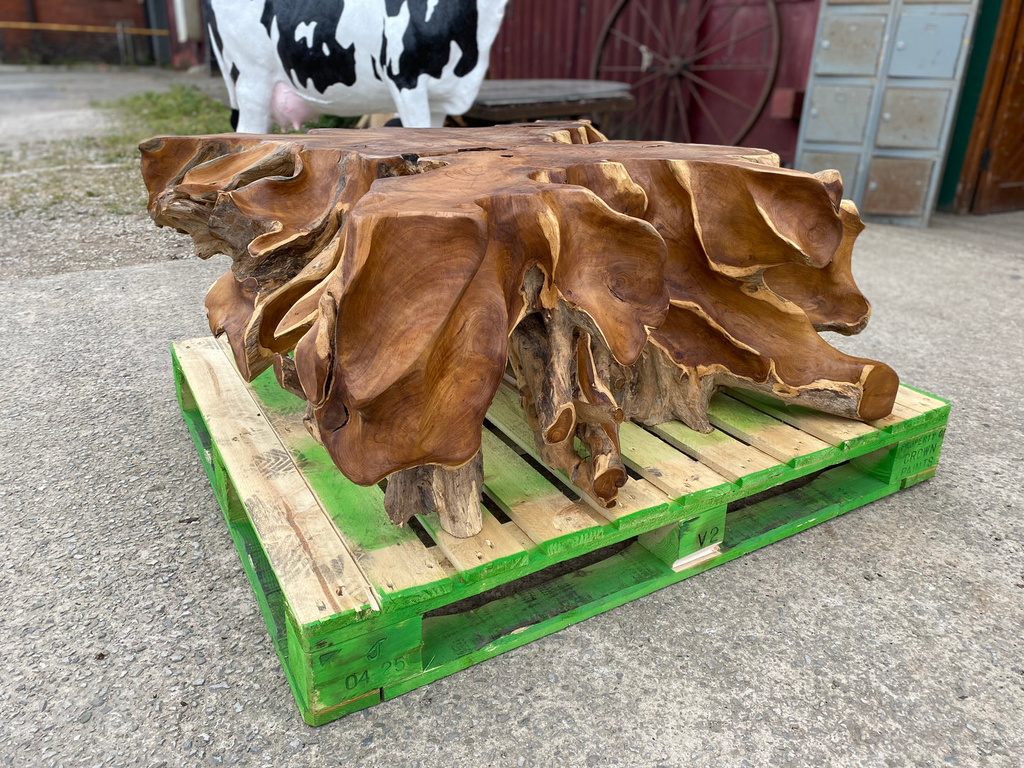 Square root wood coffee table