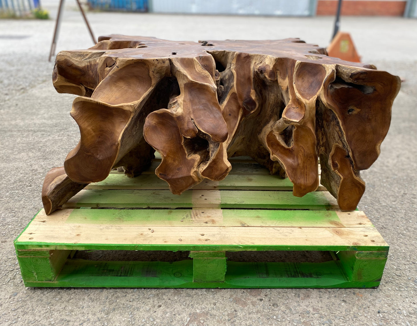 Square root wood coffee table