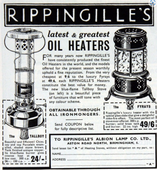 RARE antique copper heater from Rippingille's