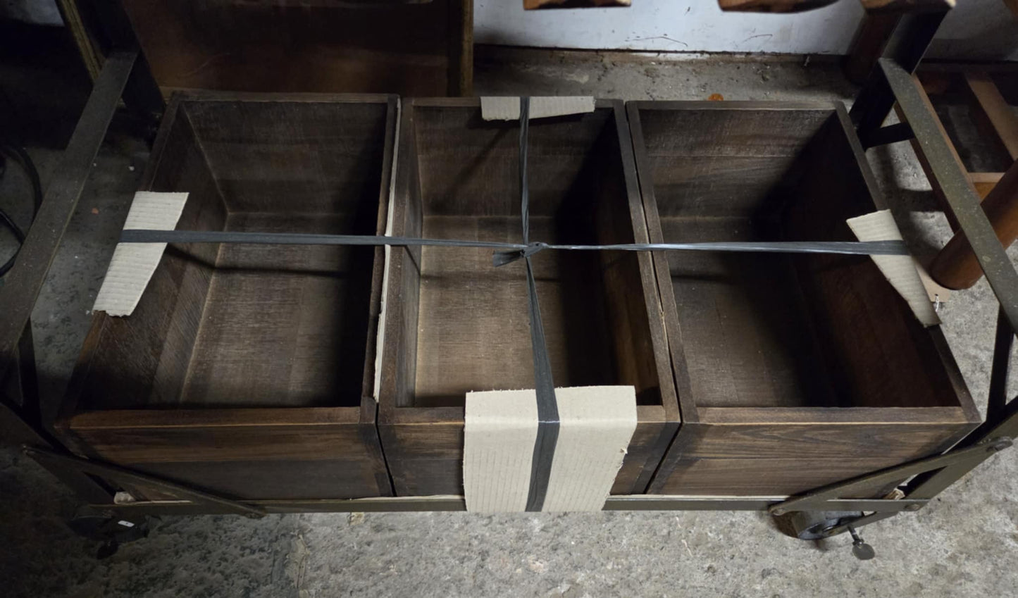 Rustic Wooden Slat Wine Rack / Storage
