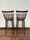 OFFER! Rectangular poseur with 6 retro style wooden bar stools